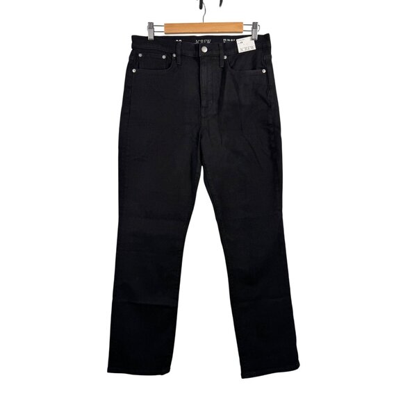J.Crew Slim '96 straight‎ jean black cropped stretch sz 28